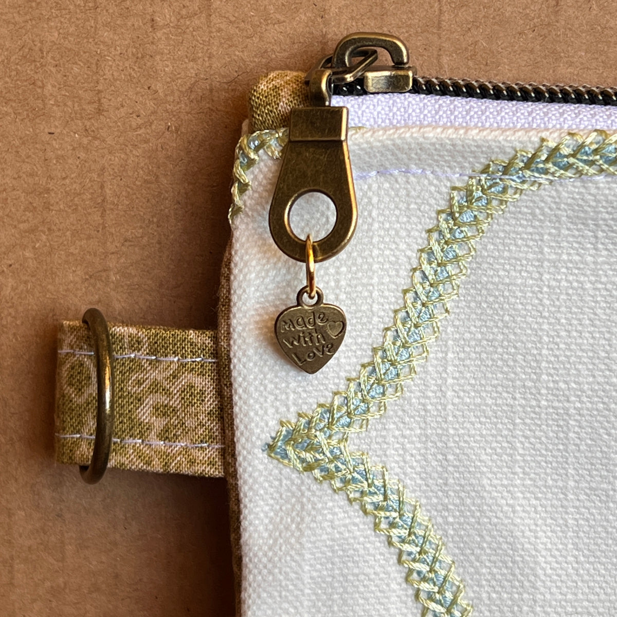 Slim Zipper Pouch Green Morocco