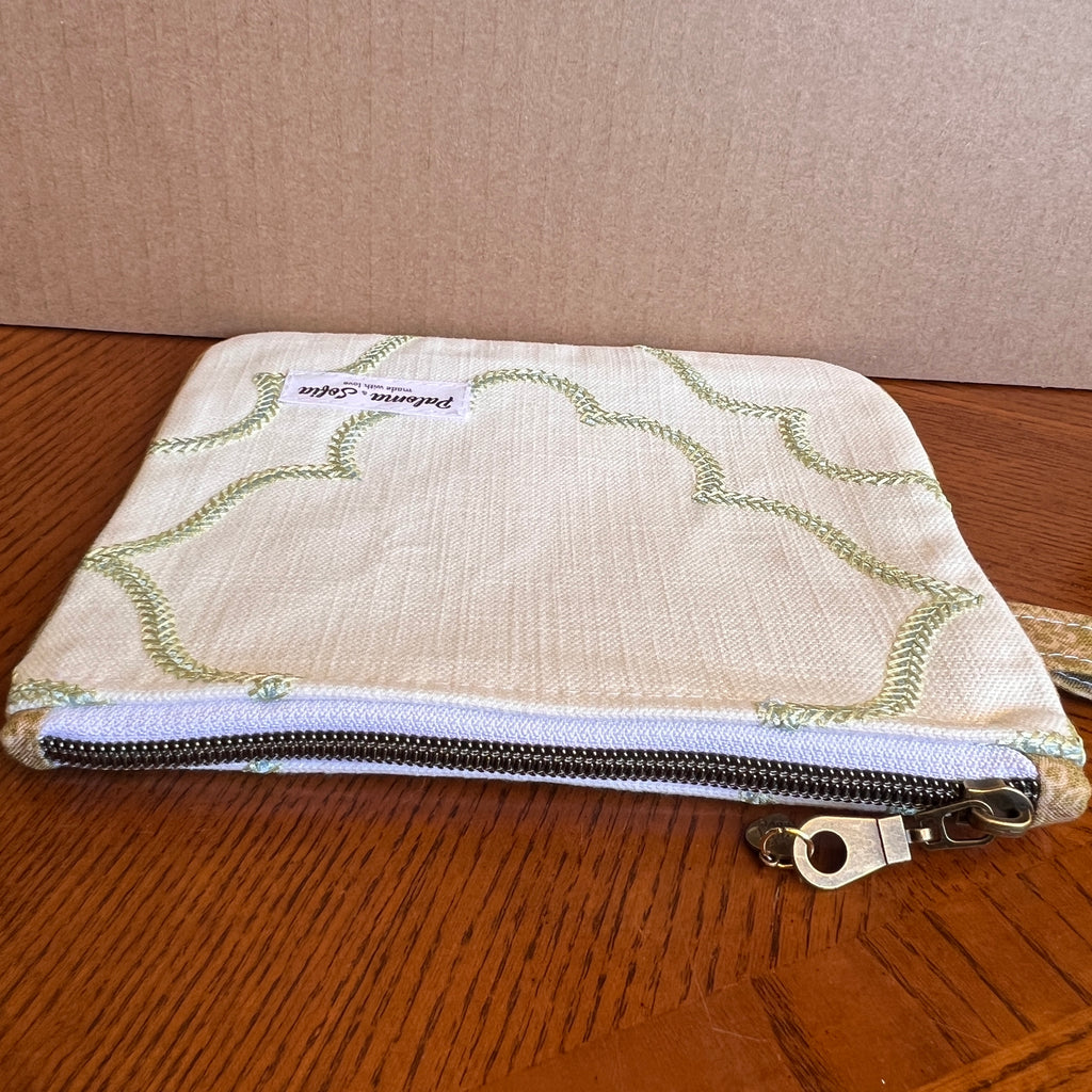 Slim Zipper Pouch Green Morocco