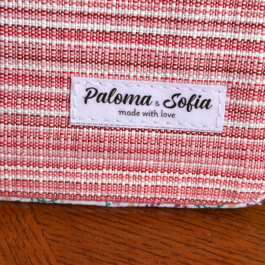 Slim Zipper Pouch Strawberry Stripes