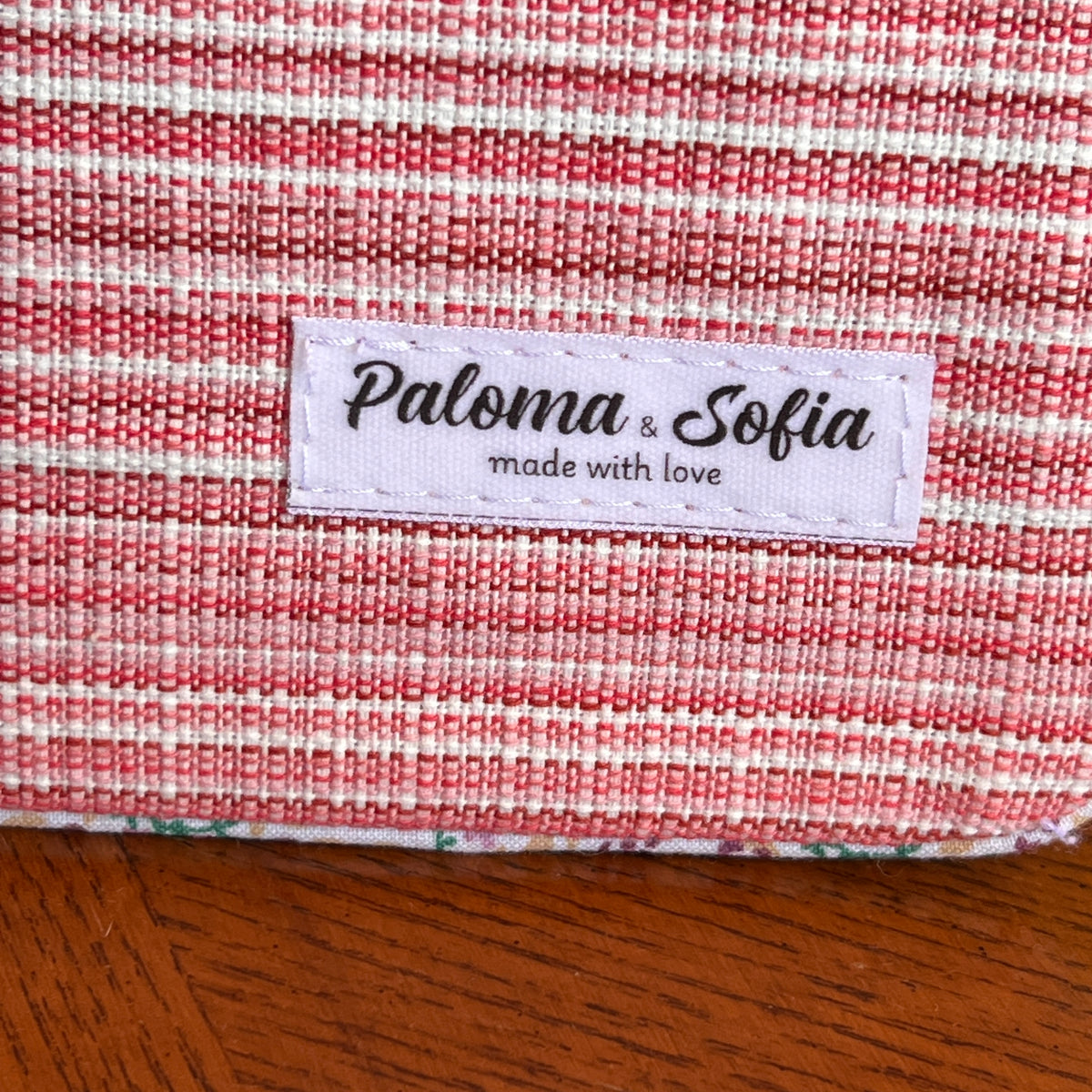 Slim Zipper Pouch Strawberry Stripes