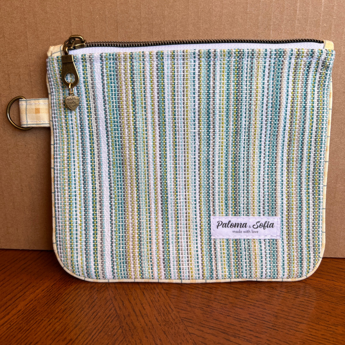 Slim Zipper Pouch Sea Stripes