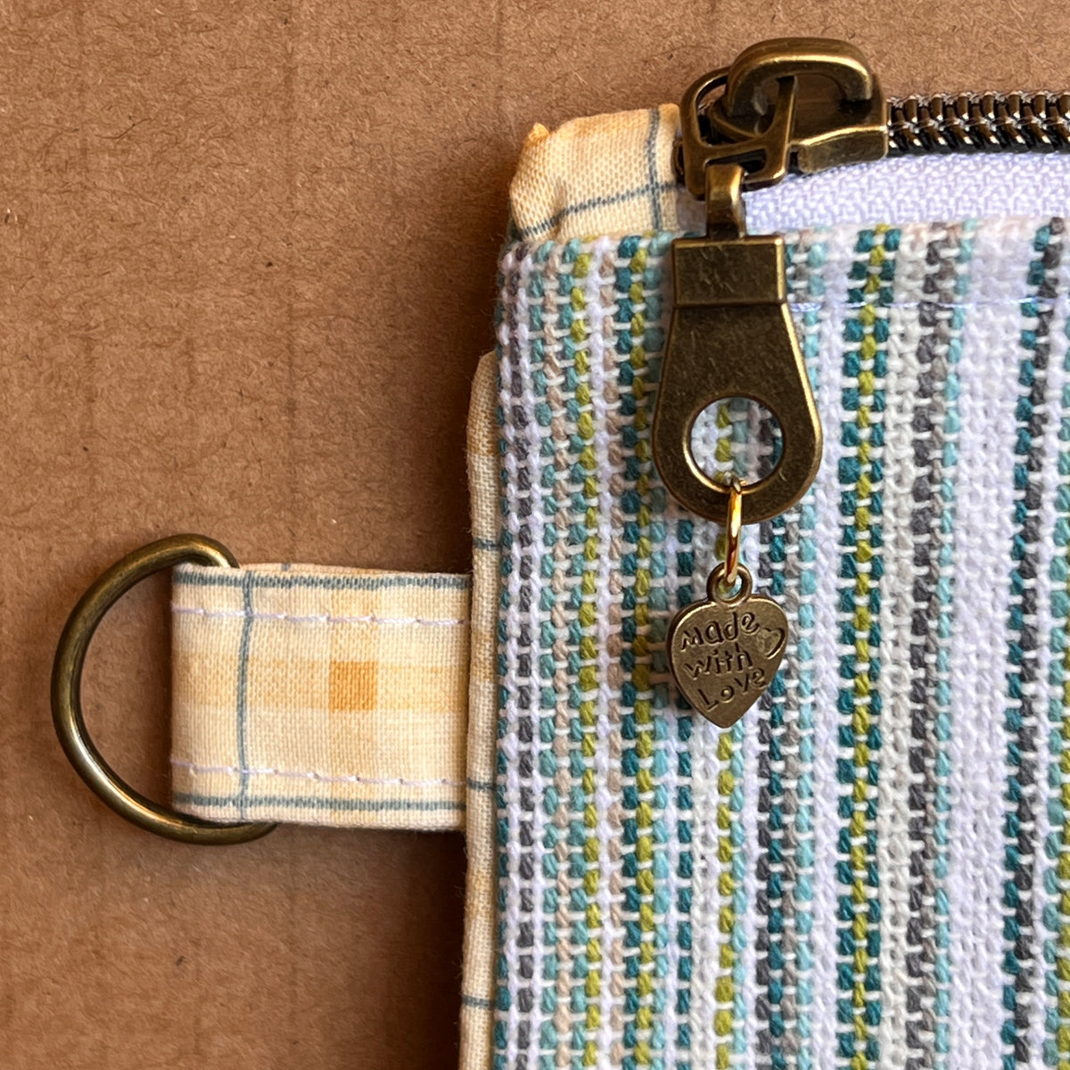 Slim Zipper Pouch Sea Stripes