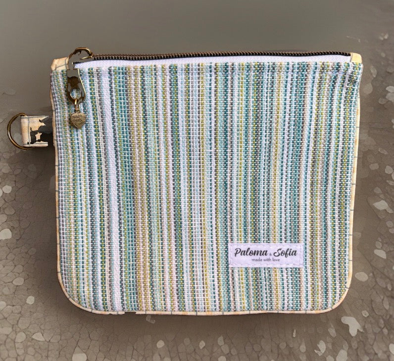 Slim Zipper Pouch Sea Stripes