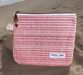 Slim Zipper Pouch Strawberry Stripes