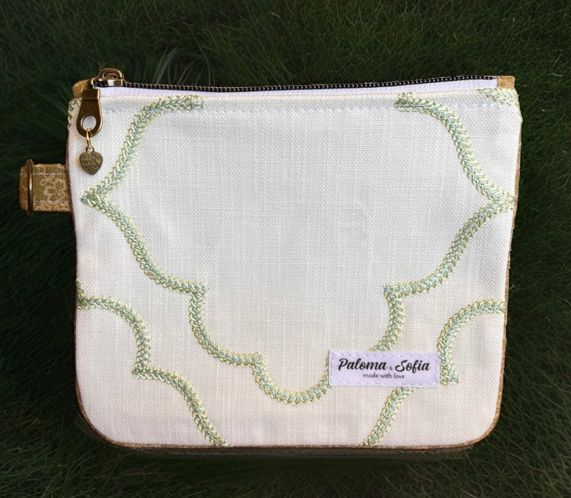 Slim Zipper Pouch Green Morocco