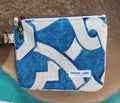 Slim Zipper Pouch Blue Trellis